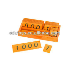 Montessori Materials Small Wooden Number Cards With Box (1-1000)